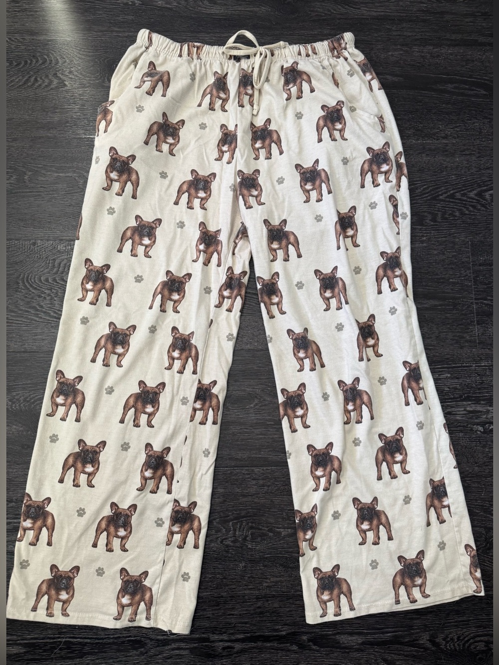 Comfies French Bull Dog Pajama Pants. Large
